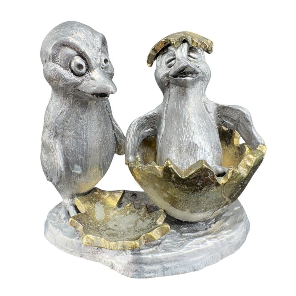 1985 Michael Ricker‎ Pewter Metal Figurine Heather and Heidi Heavy Figure Signed